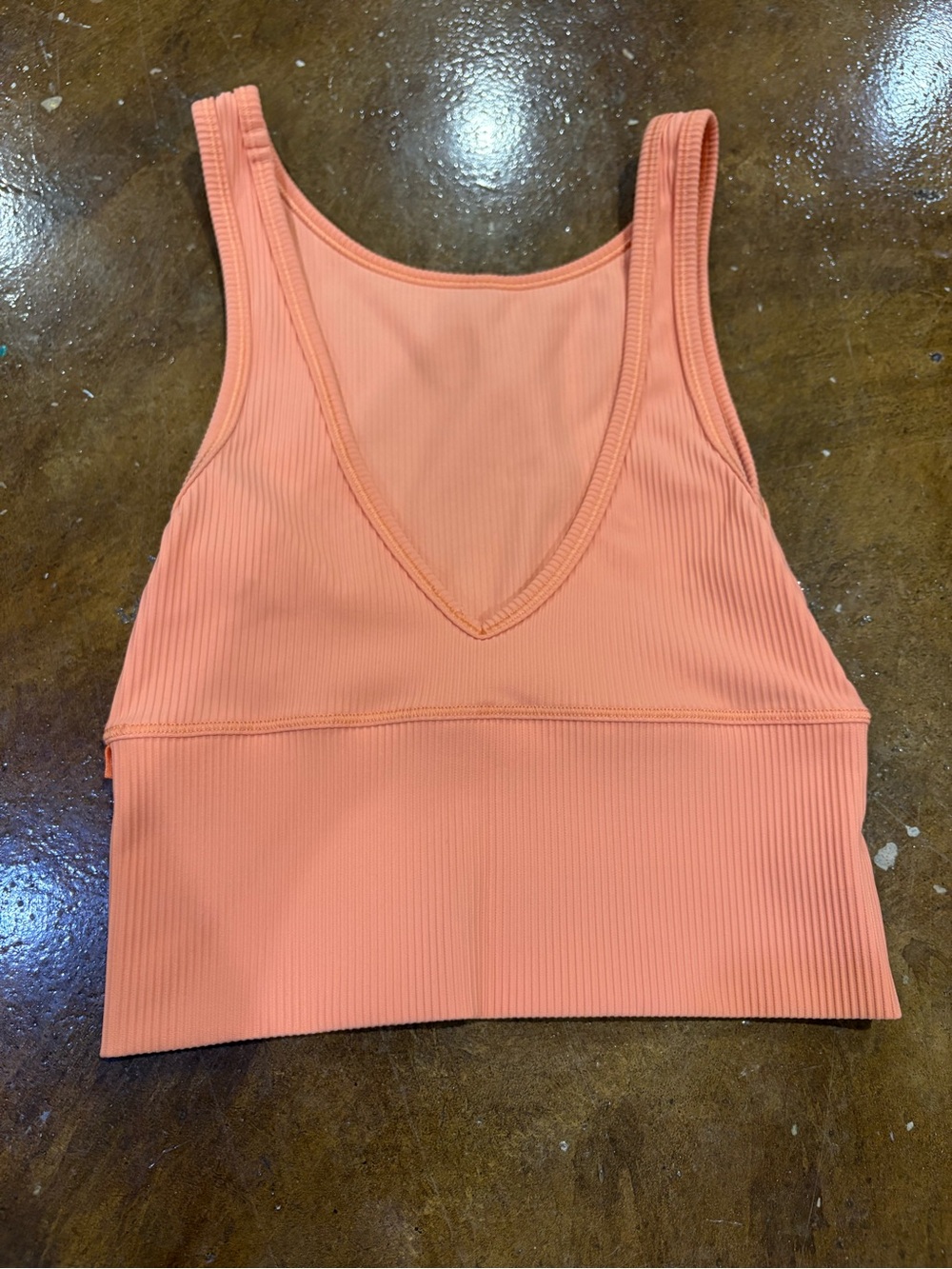lululemon athletica Ribbed V-Neck Cropped Tank in Coral